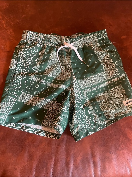 Bather Other - Bather small Men's Green Bandana Print Swim Trunks with Drawstring